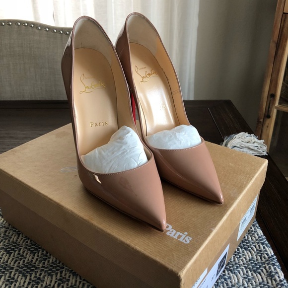 Christian Louboutin Shoes - Christian Louboutin SO KATE 120 PATENT NUDE